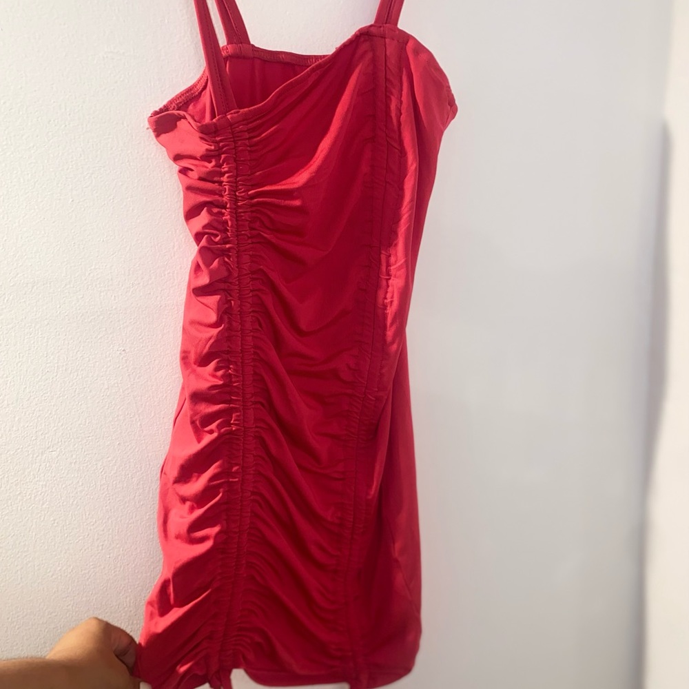 Mini hot pink dress
